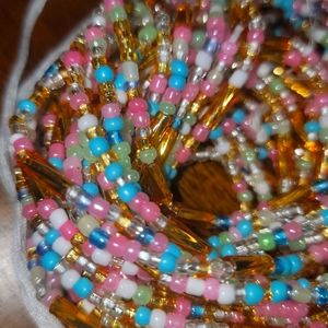 Cotton Candy Belly Chain waistbeads Jewelry pink blue 💙 💕